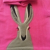 pink hoodie with hare applique