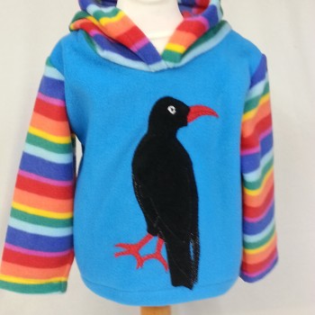 Cornish chough hoodie by Alfie and Alice Cornwall