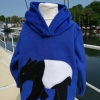 alt="Kids royal blue tapir hoodie"