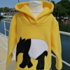 alt="kids bright yellow hoodie with tapir"