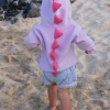 lilac hedgehog hoodie back view