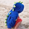 royal blue dinosaur hoodie with green spikes