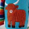 highland cow applique hoodie