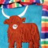 close up of highland cow hoodie