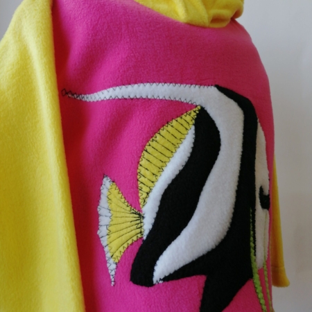 Tropical fish hoodie applique