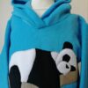 blue panda hoodie with ears