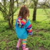 back view of highland cow hoodie