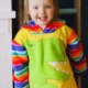 Kids colourful t-rex hoodie