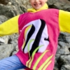 tropical fish hoodie close up